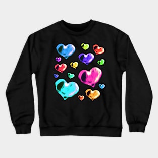 Colorful hearts Crewneck Sweatshirt